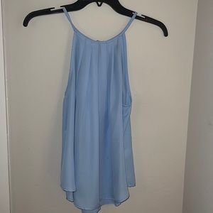 Light blue flowy halter top
